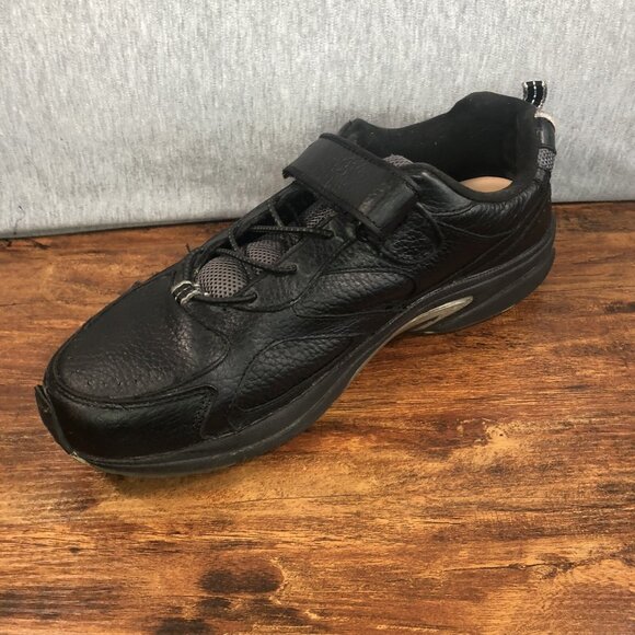 Dr. Comfort Winner Men Size‎ 12 Diabetic Hook Loop Black Leather Shoes Sneakers main image 6